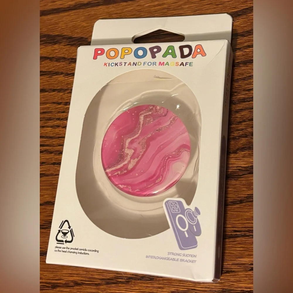 Pink Marble Phone Stand
